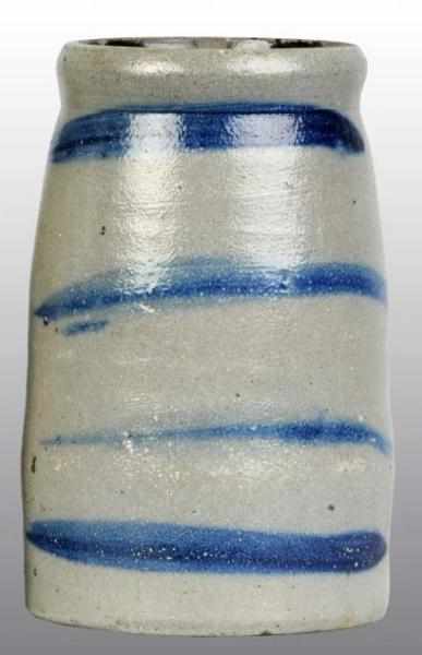 Appraisal: Quart Sized Stoneware Jar Description Freehand blue decoration Some minor