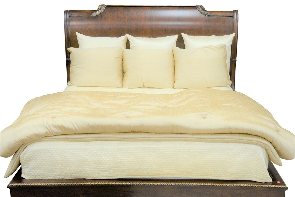 Appraisal: Century Wellington Court King Size Bed mink finish with gold