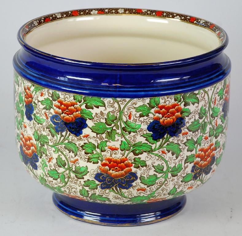 Appraisal: EARLY TWENTIETH CENTURY ROYAL DOULTON POTTERY JARDINIERE steep sided footed