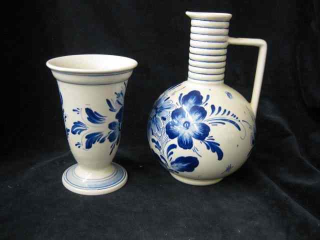 Appraisal: pcs Delft Pottery jug vase tallest is ''