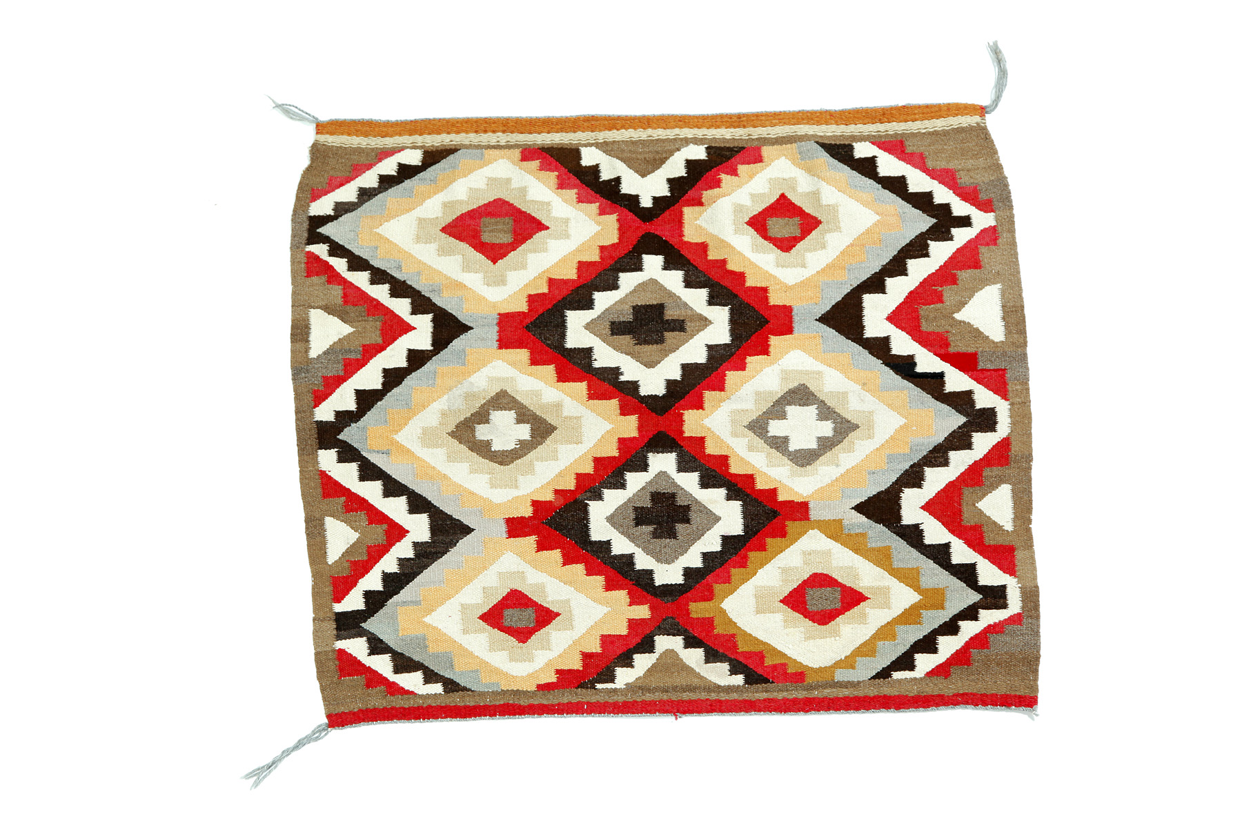 Appraisal: NAVAJO MAT First half- th century Natural dyes in a