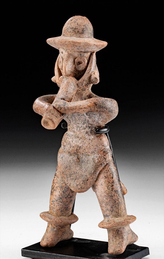 Appraisal: Colima Pottery Standing Flute Player Whistle Pre-Columbian West Mexico Colima