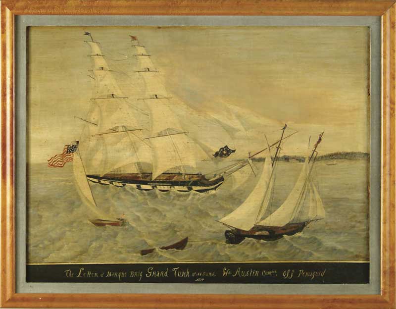 Appraisal: H IVES American th th Century SHIP PORTRAIT OF THE