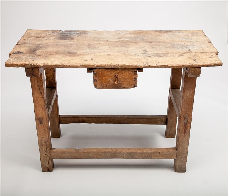 Appraisal: Rustic Single-Drawer Work Bench x x in Estimate -