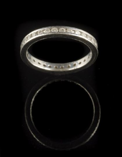 Appraisal: Lady's Platinum and Diamond Eternity Band Ring composed of a