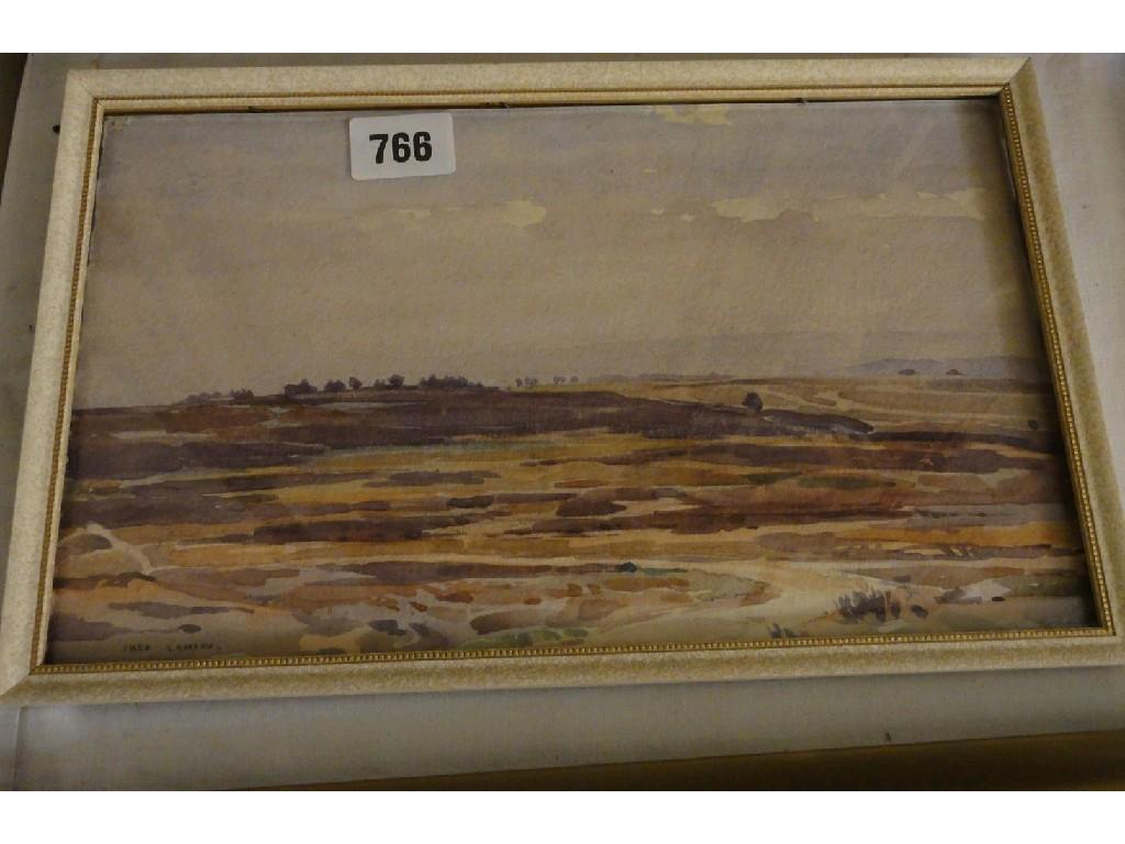 Appraisal: A watercolour by Fred Lawson showing a north country landscape