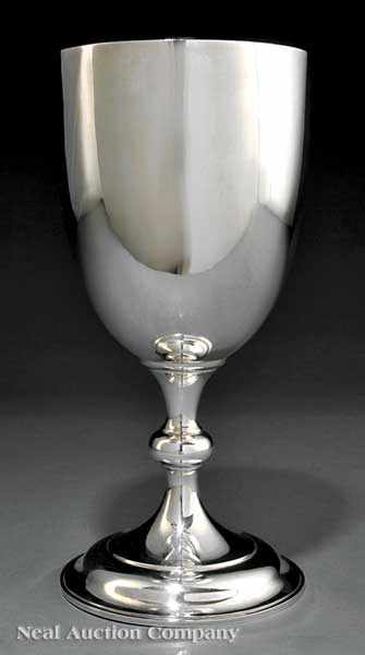 Appraisal: An Edwardian Sterling Silver Chalice Walker Hall Sheffield height in