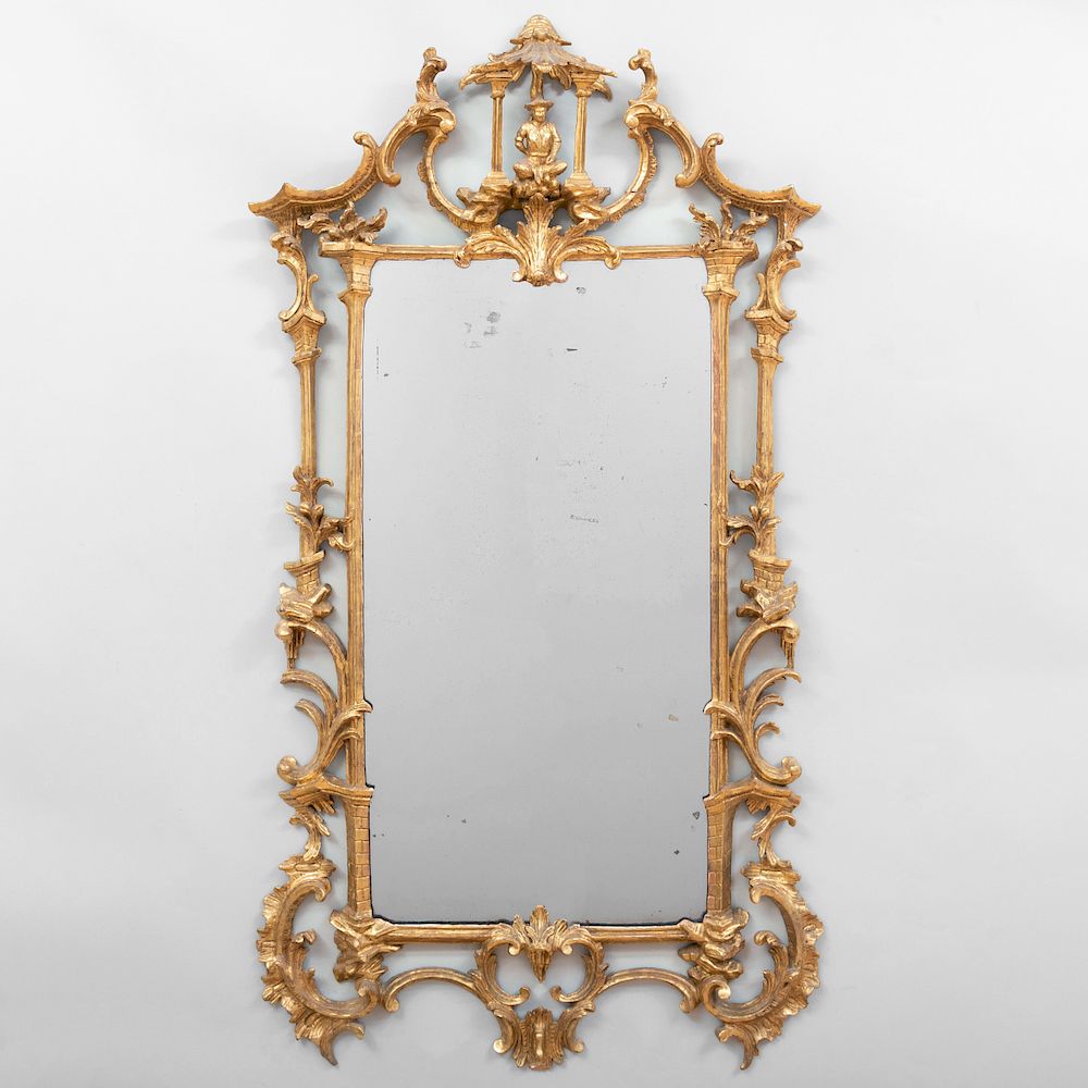 Appraisal: George III Giltwood Mirror George III Giltwood Mirror The central