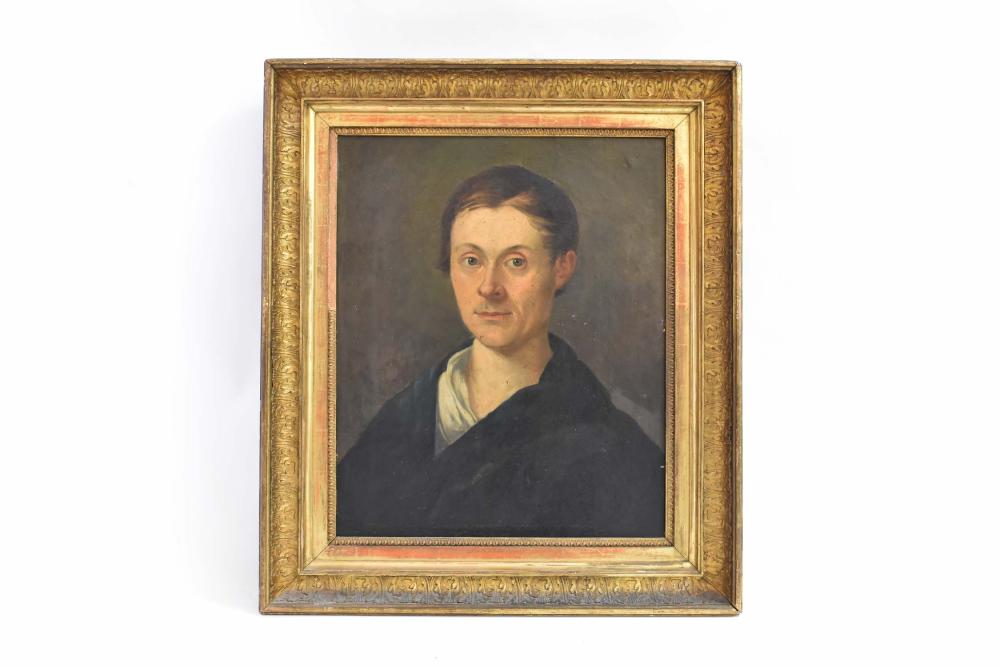 Appraisal: CONTINENTAL SCHOOL TH CENTURY PORTRAITYoung Man Oil on Board Verao