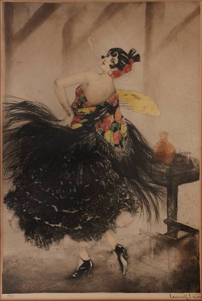 Appraisal: Louis Icart French - Carmen H C amp I Etching