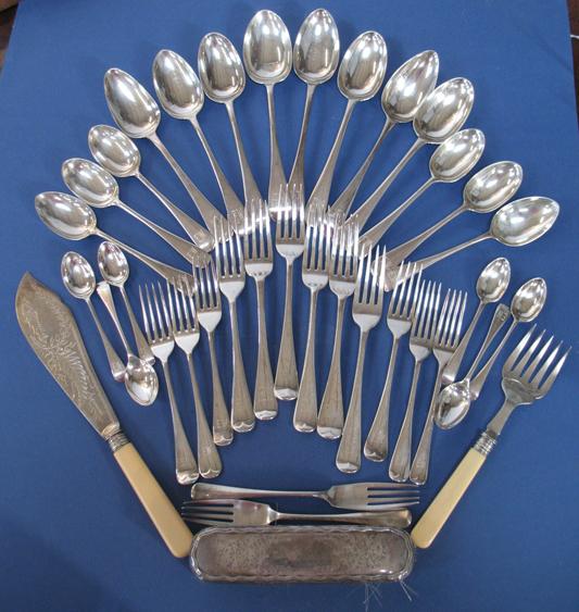 Appraisal: A QUANTITY OF OLD ENGLISH PATTERN CUTLERY comprising six table