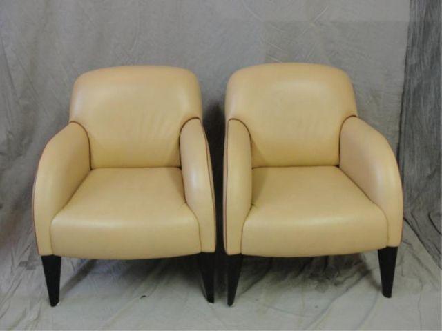 Appraisal: Pair of de Sede Leather Chairs Midcentury From a Scarsdale