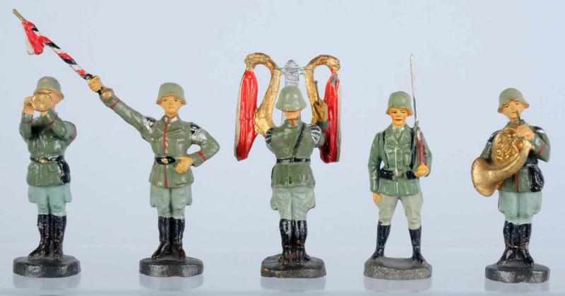 Appraisal: Elastolin German Army Standing Musicians Includes four different musicians and