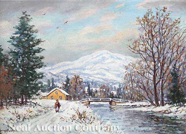 Appraisal: William Frederick Paskell American Massachusetts - Winter Walk oil on