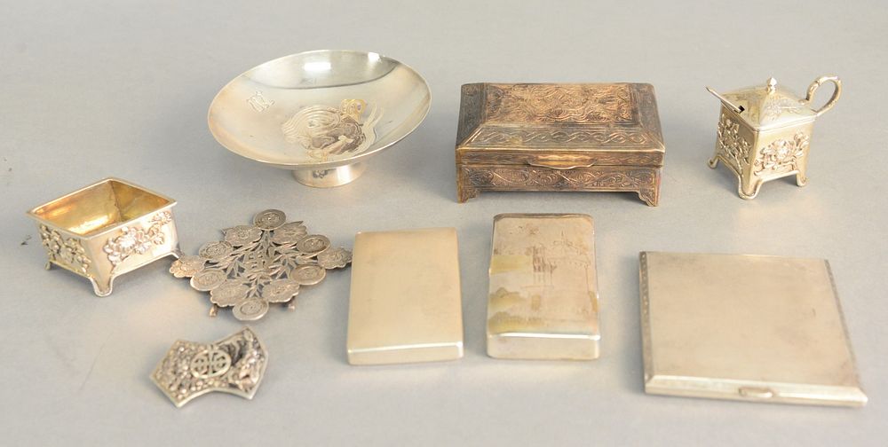 Appraisal: Ten piece group of Chinese and Japanese silver to include