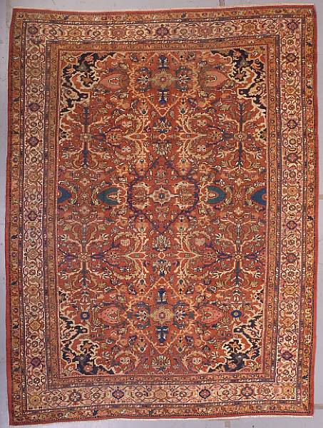 Appraisal: A Mahal carpet Central Persia circa Size approximately ft x