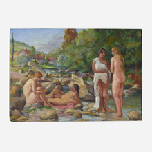 Appraisal: Serge Henri Moreau BAIGNEUSES FILLI RES oil on panel h