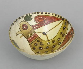 Appraisal: A Nishapur Bird Bowl A pottery bowl with hand painted