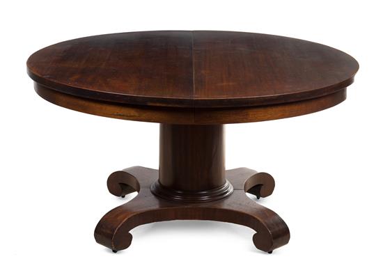 Appraisal: Sale Lot An American Empire Mahogany Extension Table th century