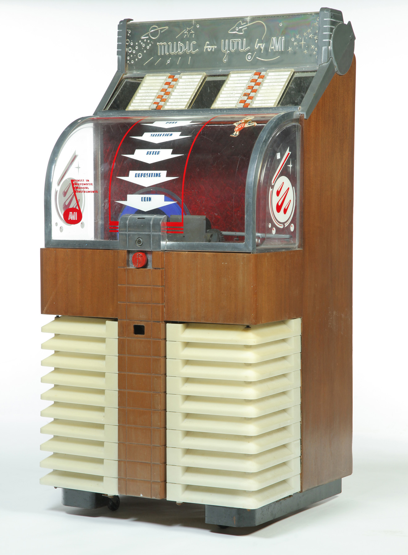 Appraisal: AMI MODEL DE- JUKEBOX American ca Wood case with metal