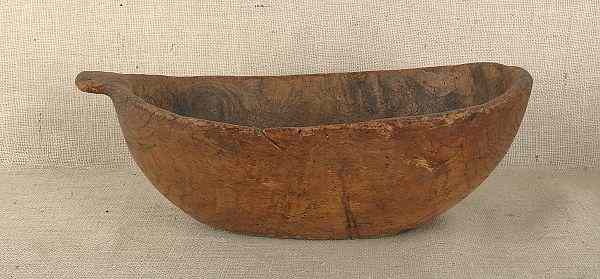 Appraisal: Native American burl ash bowl th c with handles h