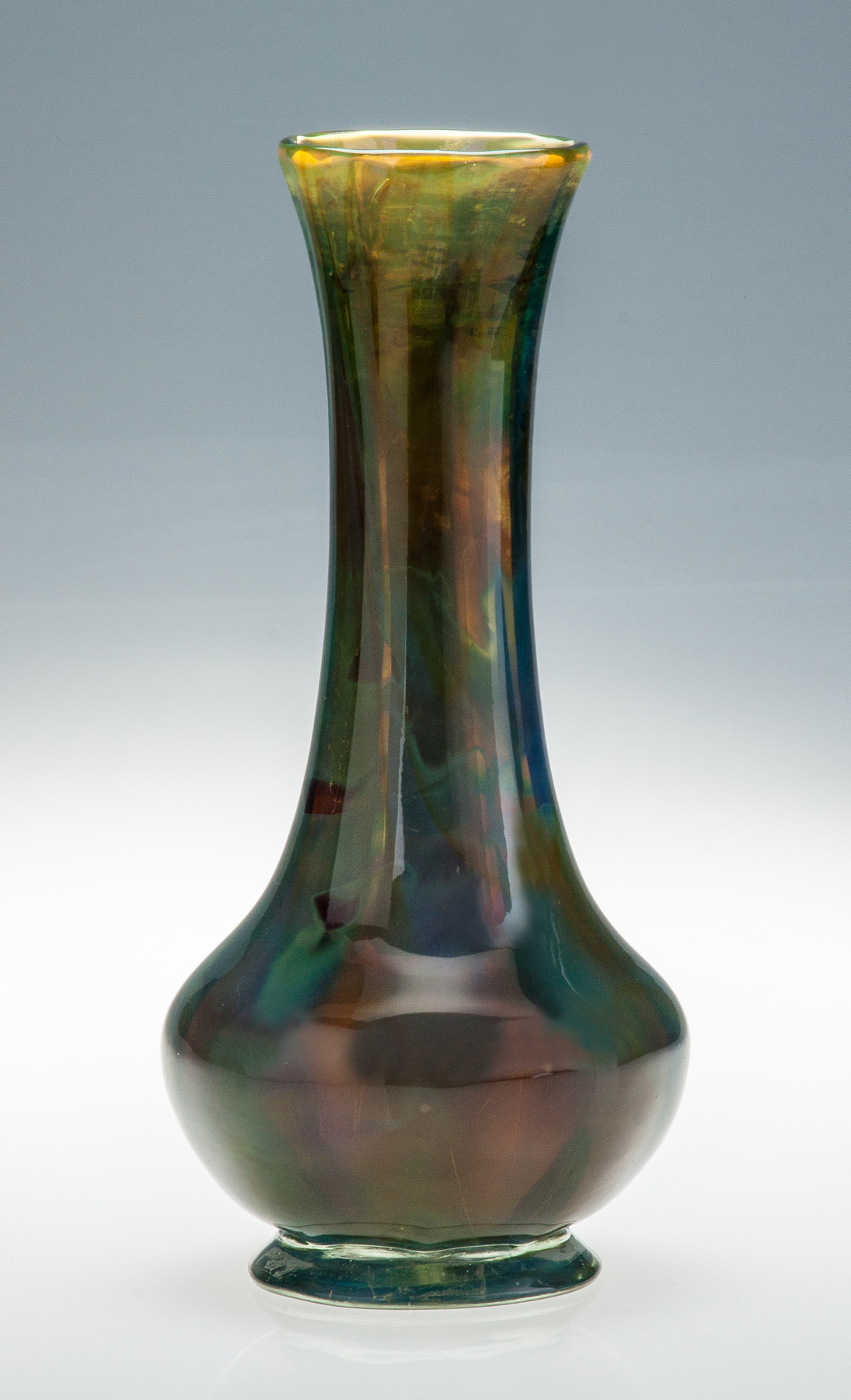 Appraisal: Tiffany Studios Reactive Glass Paperweight Vase Sgn LC Tiffany Favrile