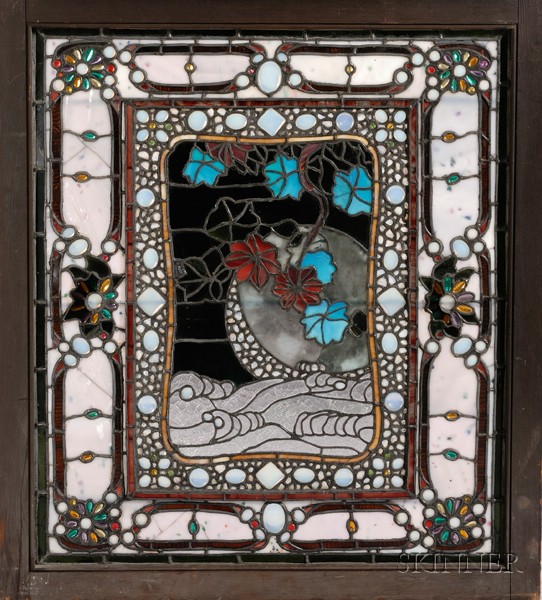 Appraisal: Mosaic Glass Window Possibly John La Farge Glass lead and