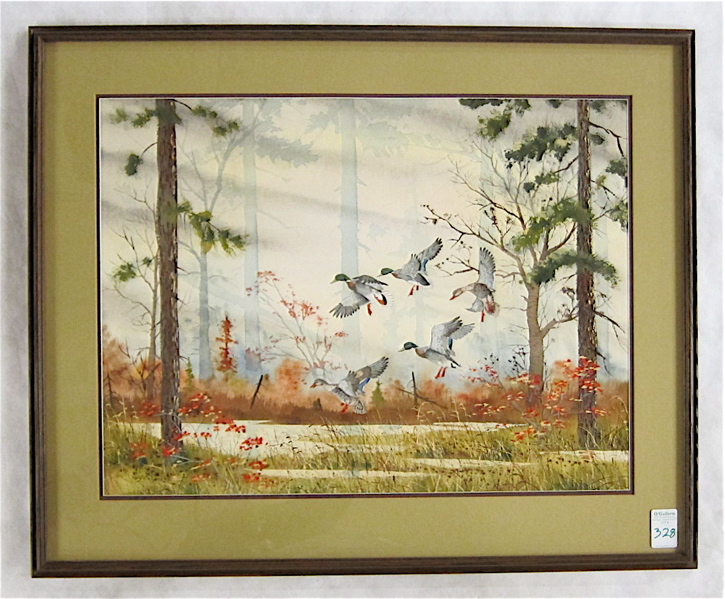 Appraisal: McGLOTHIN WATERCOLOR ON PAPER American th century Forest landscape with