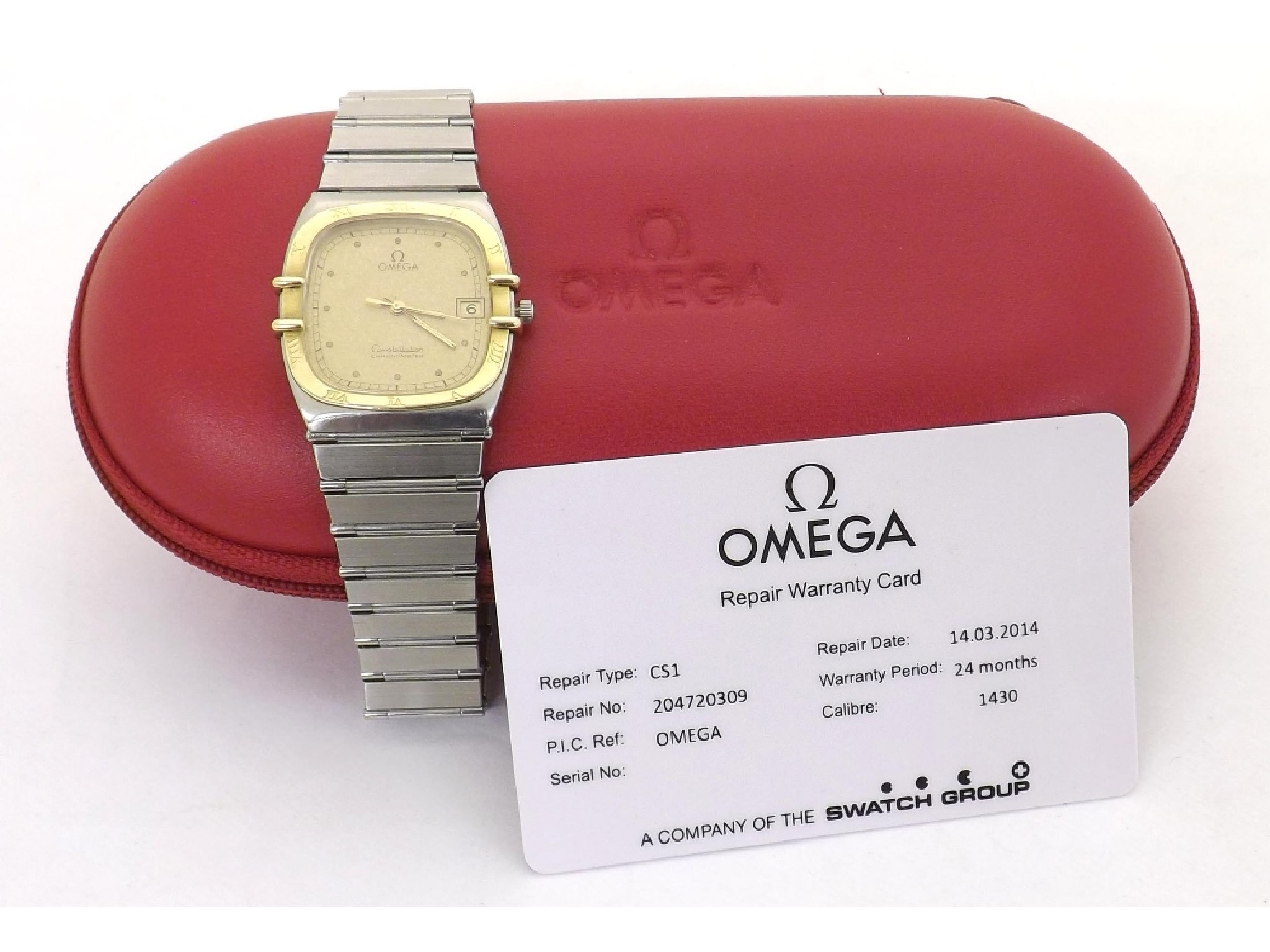 Appraisal: Omega Constellation Chronometer stainless steel gentleman's bracelet watch ref champagne