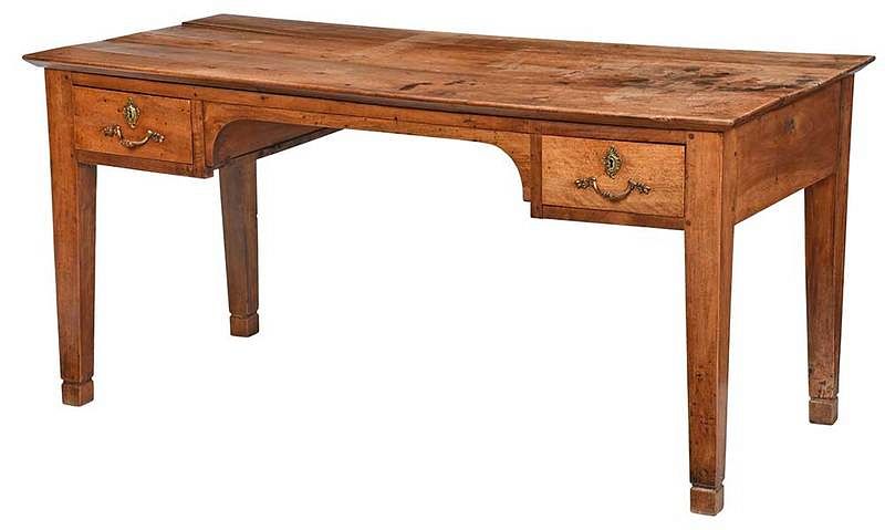 Appraisal: Provincial Walnut Writing Desk British or French th century elements