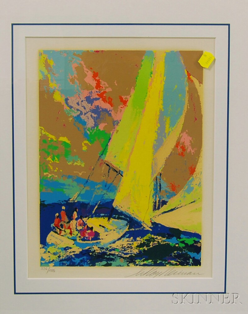 Appraisal: LeRoy Neiman American - Normandy Sailing Brigitte Signed LeRoy Neiman