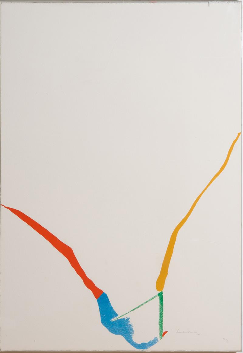 Appraisal: HELEN FRANKENTHALER - WHAT RED LINE CAN DO Screenprint in