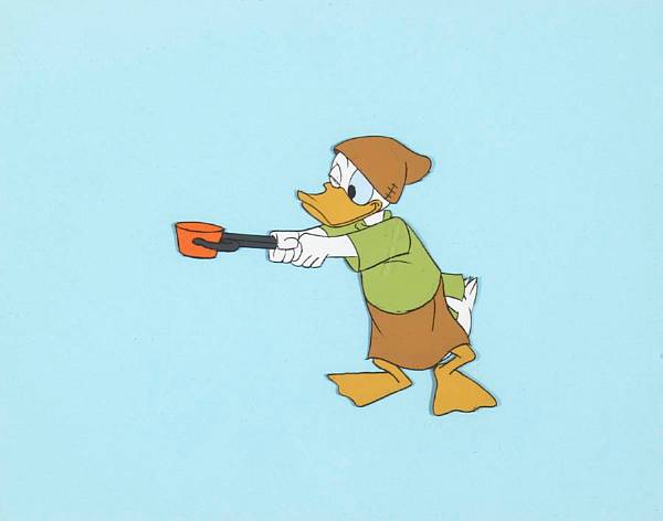 Appraisal: A Walt Disney celluloid of Donald Duck s gouache on