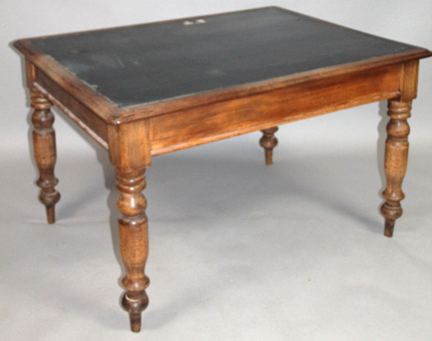 Appraisal: A thC mahogany and pine library table the rectangular over