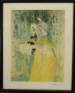 Appraisal: Lithograph After Toulouse Lautrec - Signedand numbered in lower margin