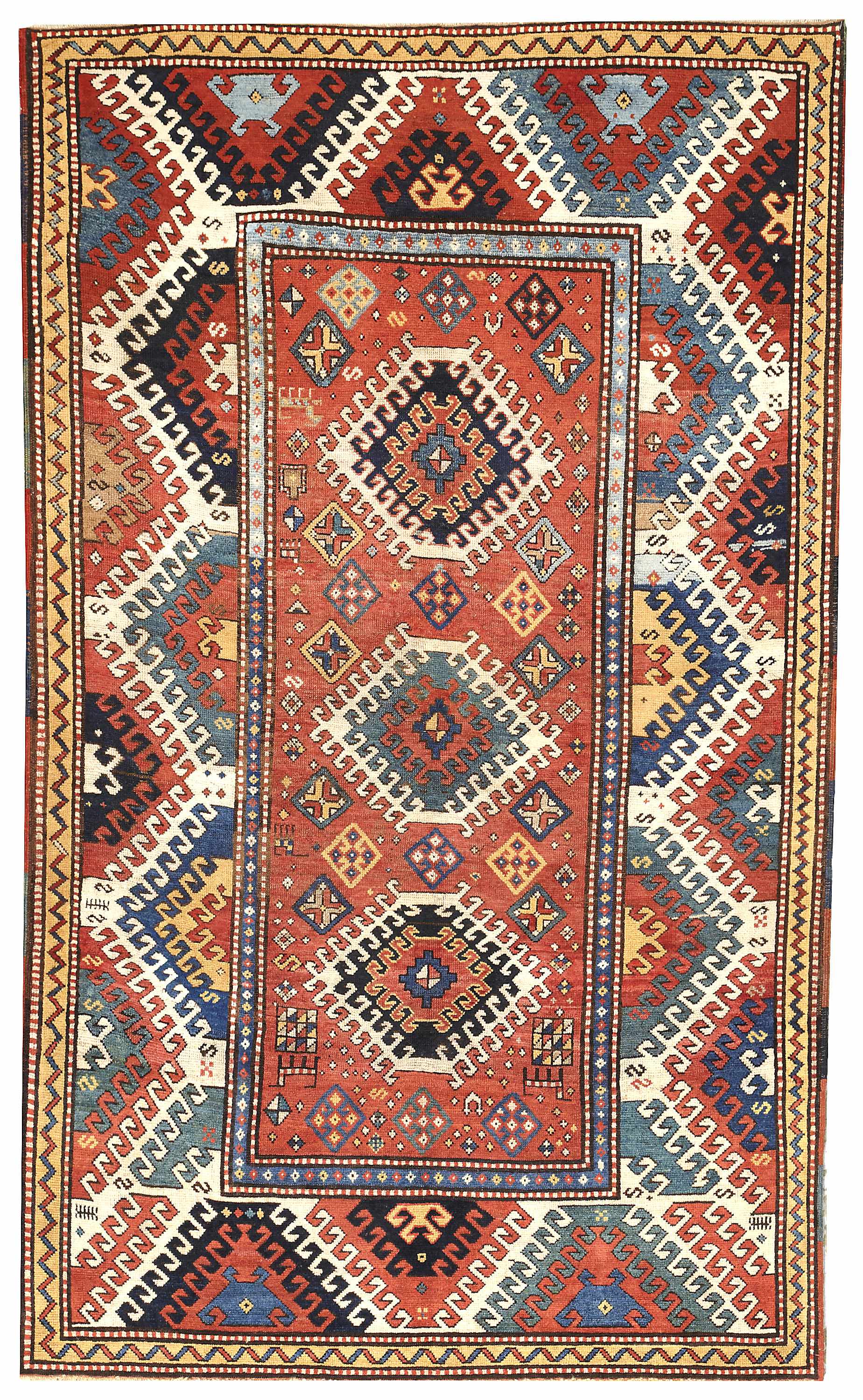 Appraisal: A Kazak rug Caucasuscirca size approximately ft in x ft