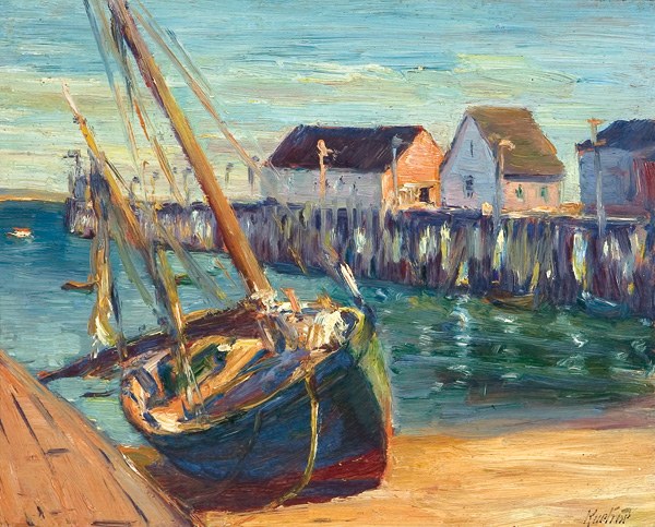 Appraisal: KUEHNE MAX American - ''Provincetown Wharf'' oil on panel x