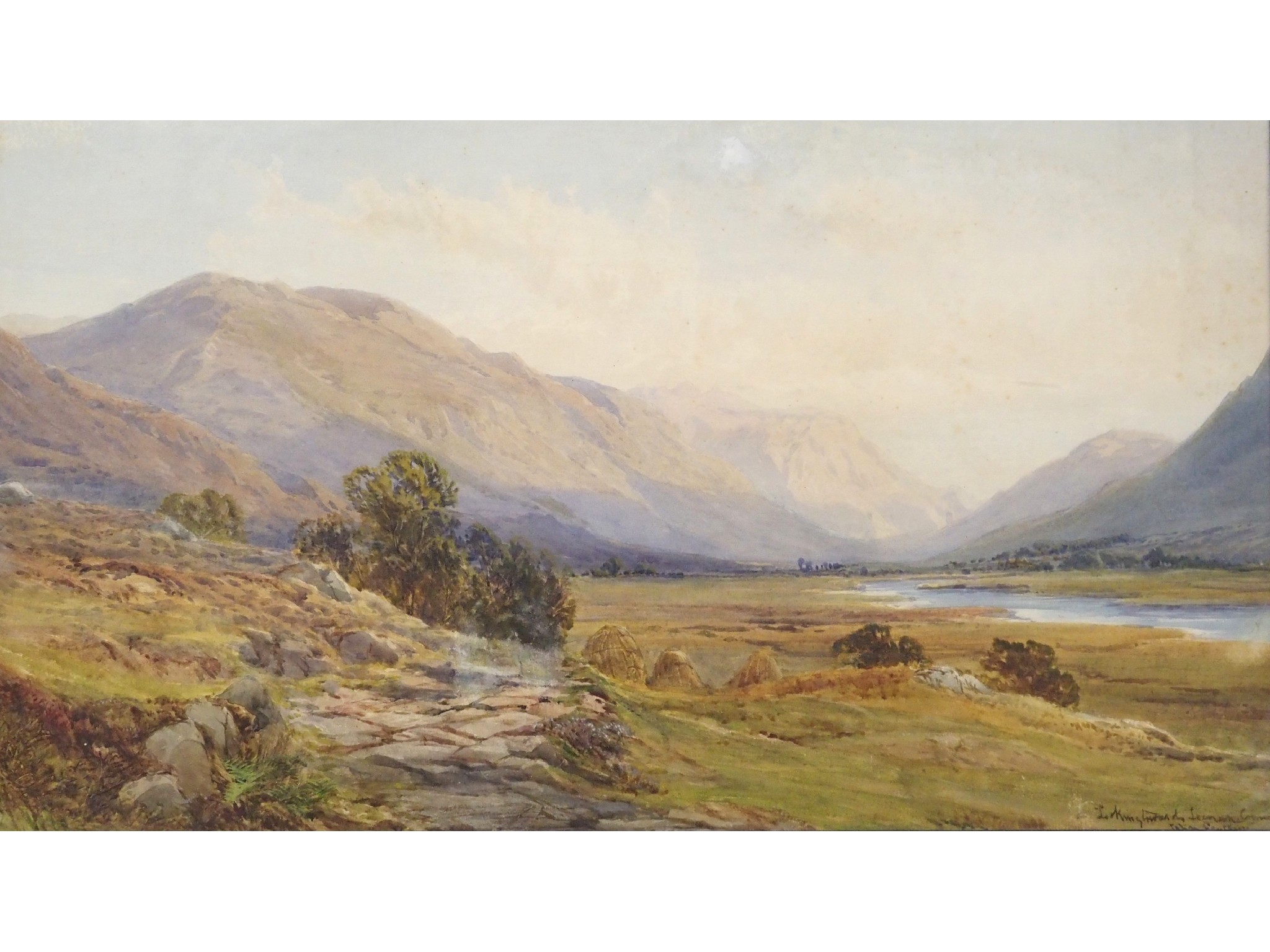 Appraisal: JOHN FAULKNER RHA Irish - LOOKING TOWARDS LEENANE CONNEMARAWatercolour signed