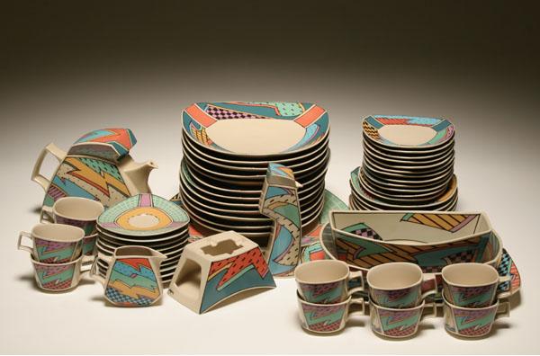 Appraisal: Rosenthal porcelain Studio-Linie Flash dinnerware designed by Dorothy Hafner sixty-two