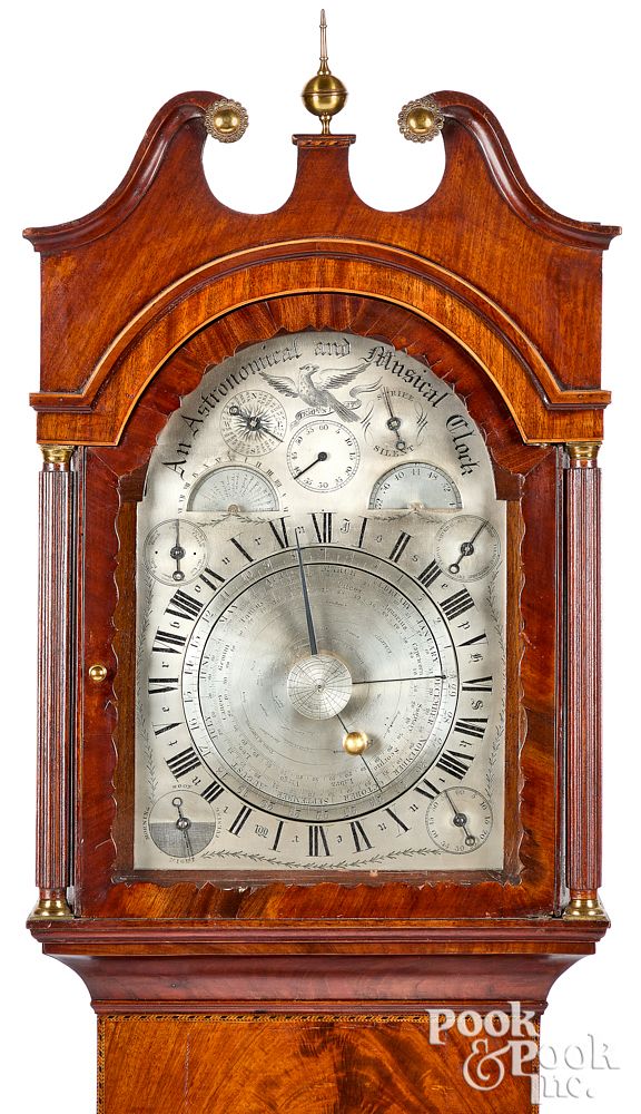 Appraisal: Rare English mahogany tall case clock ca Rare English mahogany