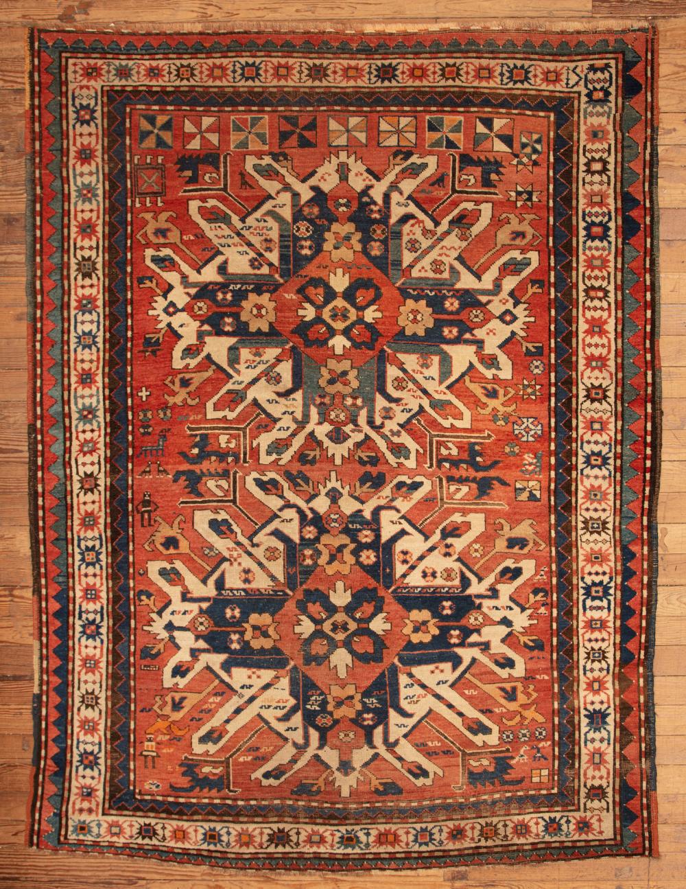 Appraisal: Kazak Eagle Rug Southwest Caucasus c ft in x ft