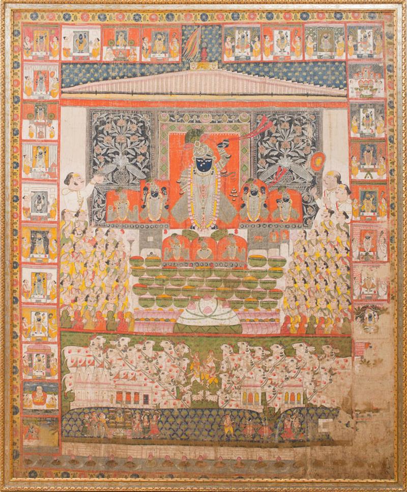 Appraisal: INDIAN SCHOOL PICHHAWAI OF DAUJI II PERFORMING AARTI ON THE