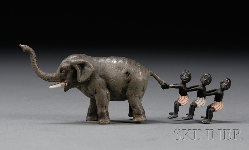 Appraisal: Viennese Cold Painted Bronze Figure of an Elephant c the