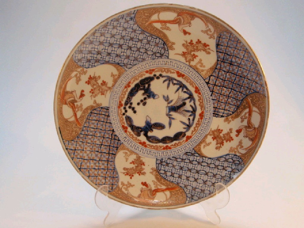 Appraisal: Early thC Japanese Imari charger painted in underglaze blue iron