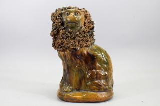 Appraisal: th C Glazed Terracotta Lion th C Glazed Terracotta Lion