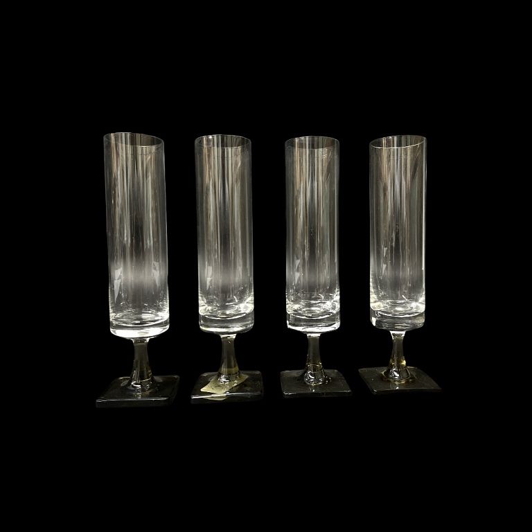 Appraisal: Four Art Glass Glasses Four Art Glass Glasses Measures inches