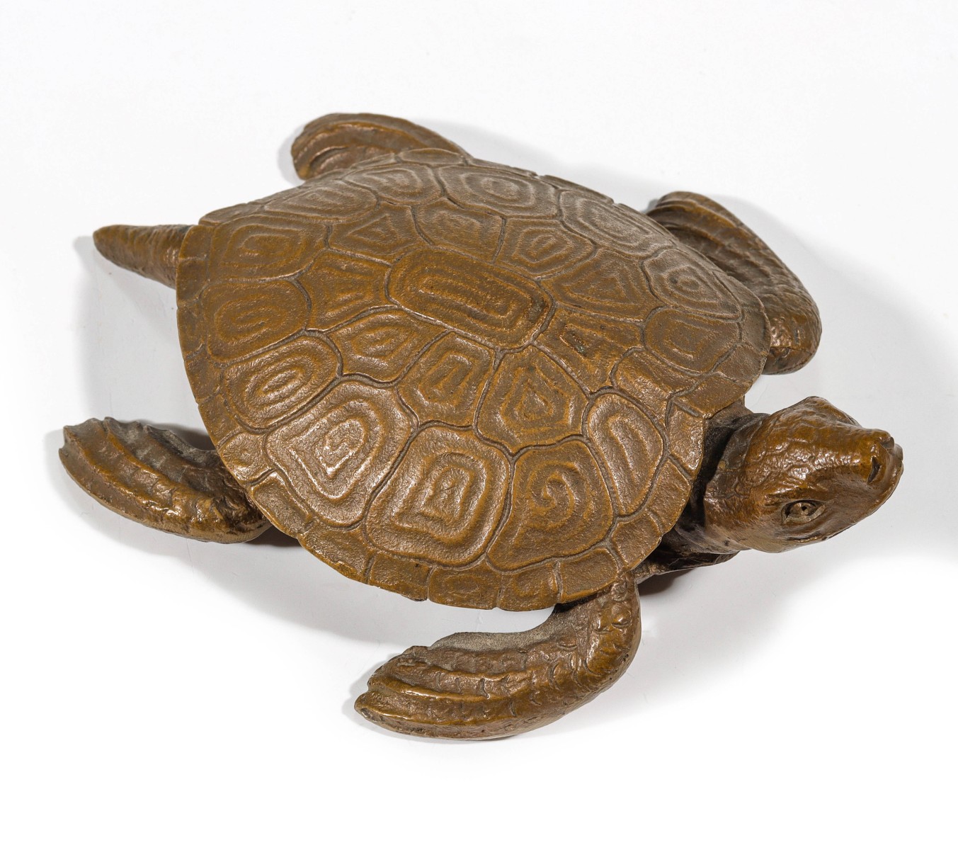 Appraisal: AN UNUSUAL SEA TURTLE MATCH SAFE STRIKER C Measures inches