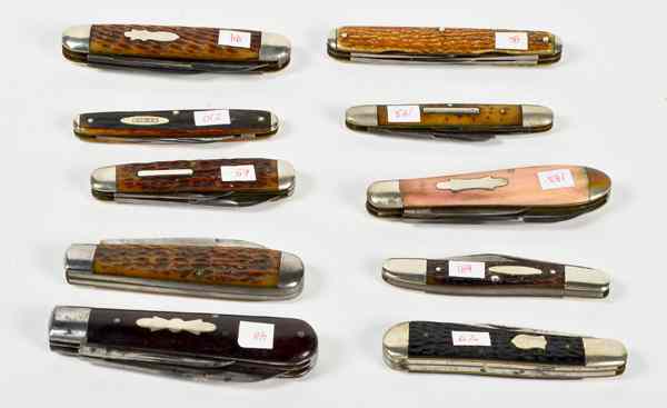 Appraisal: Antique Pocket Knives Lot of Ten Various makers include Maher