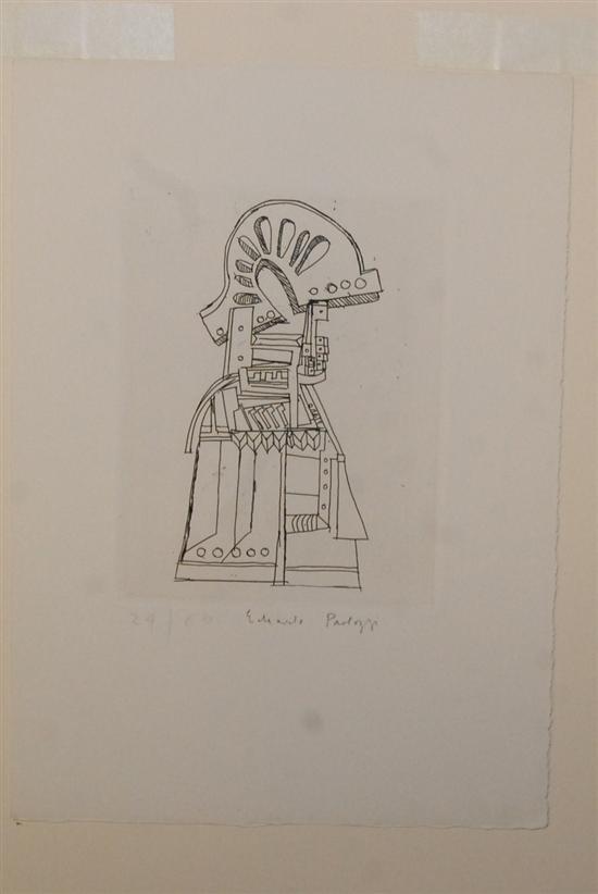 Appraisal: Eduardo Paolozzi Etching modern Admiral pencil signed and numbered x