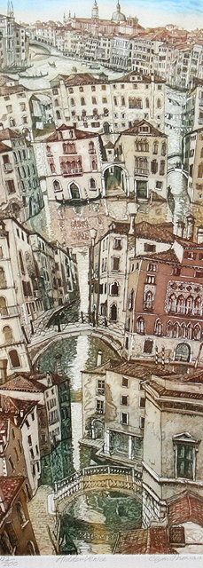 Appraisal: GLYNN THOMAS b 'Hidden Venice' etching in colours signed titled